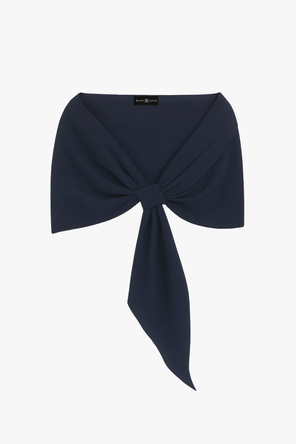 XSCAPE Midnight | Plus "Carol" Techno Scuba Pull Through Shawl Wrap | Betsy & Adam