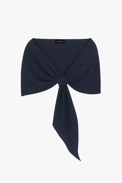XSCAPE Midnight | Plus "Carol" Techno Scuba Pull Through Shawl Wrap | Betsy & Adam