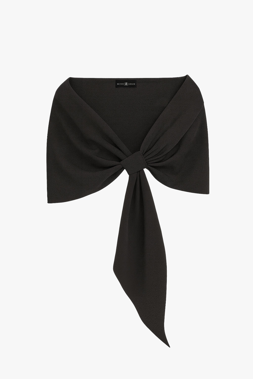 XSCAPE Midnight | Plus "Carol" Techno Scuba Pull Through Shawl Wrap | Betsy & Adam