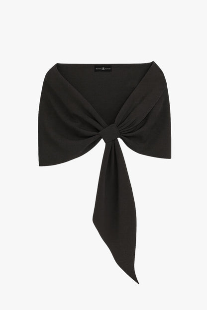 XSCAPE Midnight | Plus "Carol" Techno Scuba Pull Through Shawl Wrap | Betsy & Adam