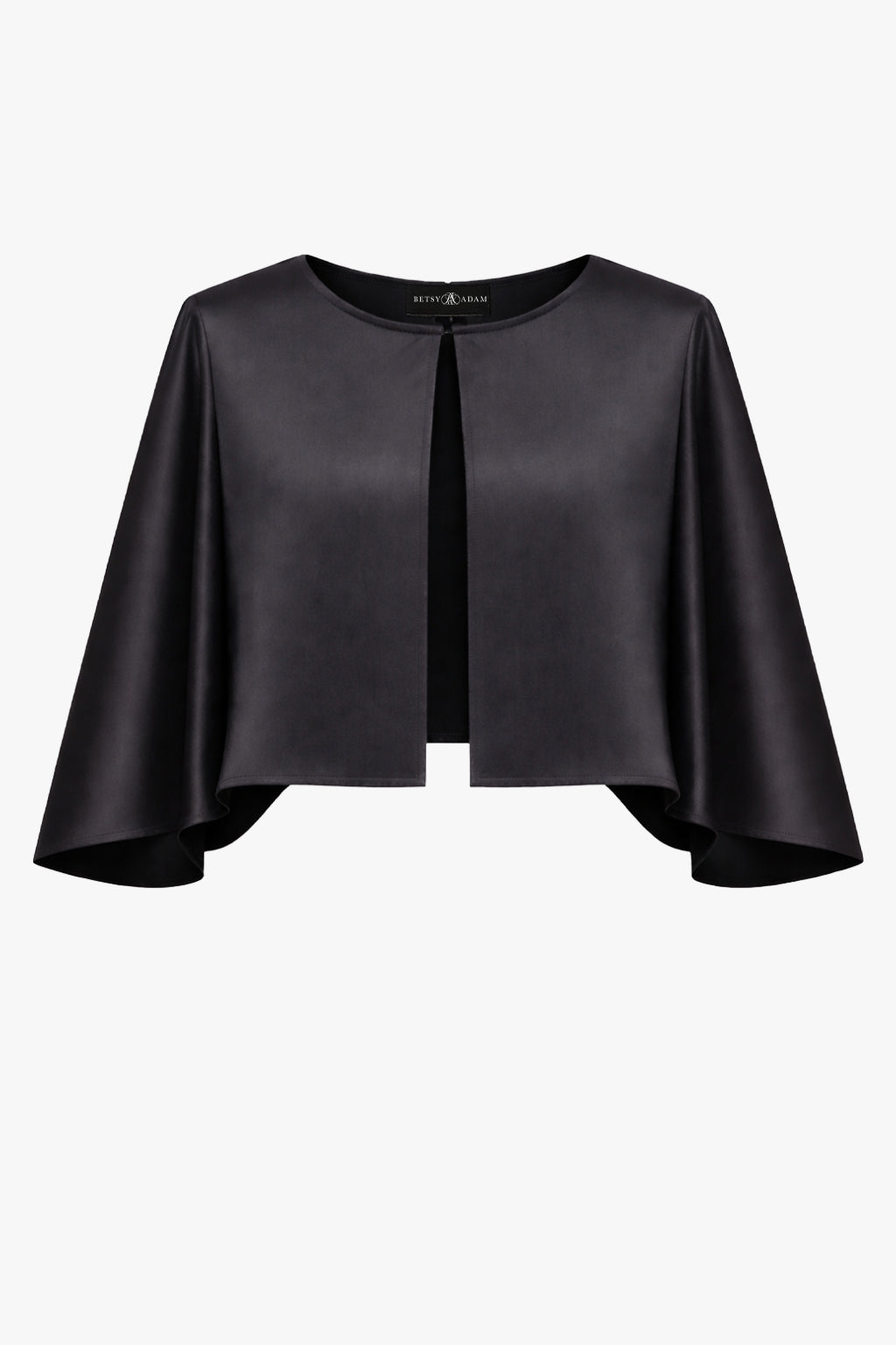 XSCAPE Black | "Bella" Satin Cape Shawl Wrap